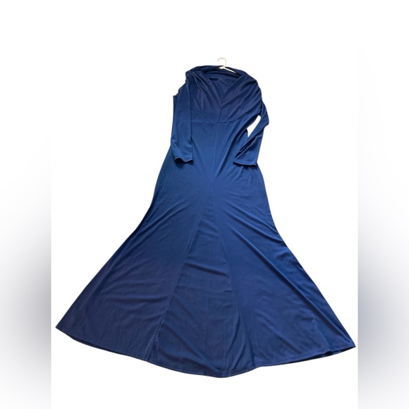 Women’s plus size XXL blue goddess gown wedding guest dress resortwear cruise - Picture 8 of 10